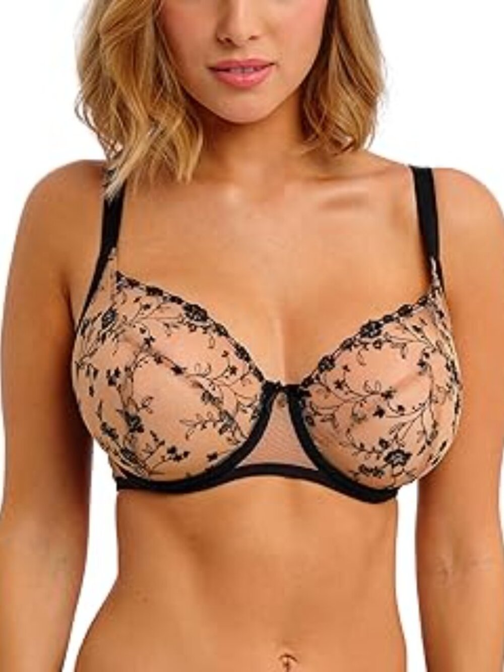 Freya Women's Entwined Underwire Plunge Bra, Tattoo, 34FF